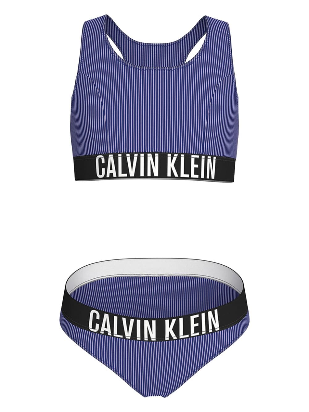 Calvin Klein Kids Set bikini con stampa - Blu