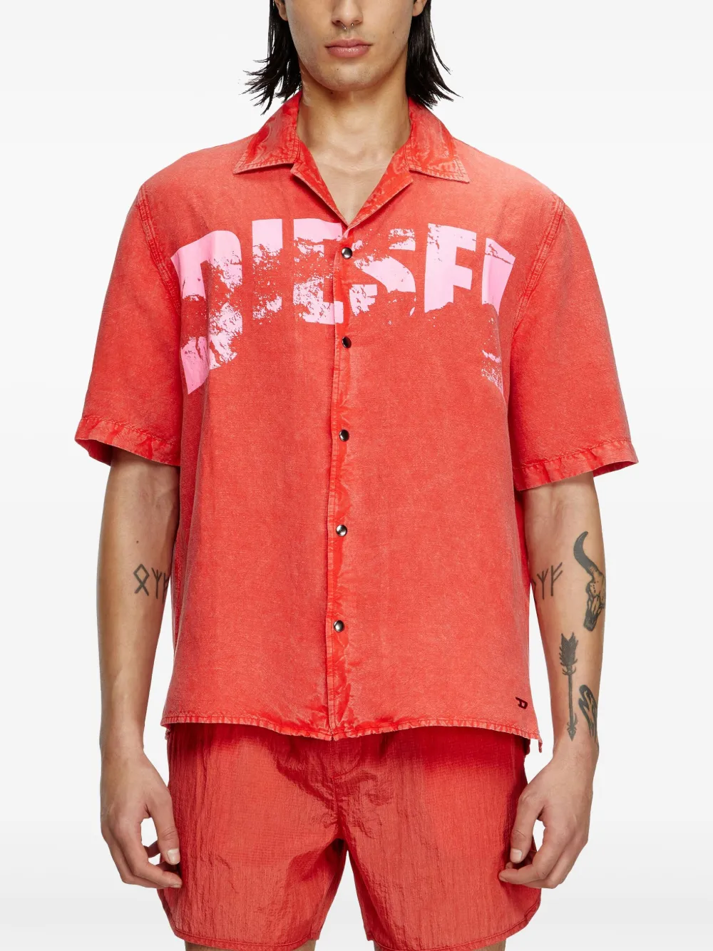 Diesel Charles-D-Pop overhemd Rood