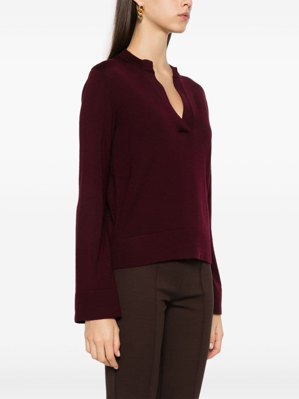 Shop Kaos V-neck Sweater In Purple