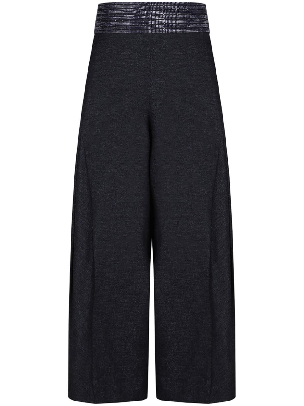 Genny wide-leg cropped trousers - Blue