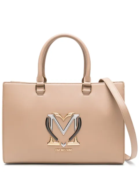 Love Moschino logo-plaque shoulder bag WOMEN