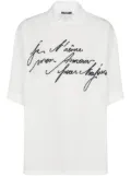 Balmain embroidered Love Letter polo shirt - White