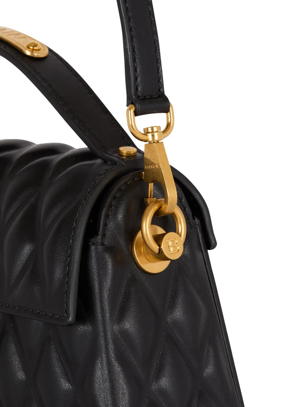 Shop Balmain B-buzz Dynasty Leather Tote Bag In Black