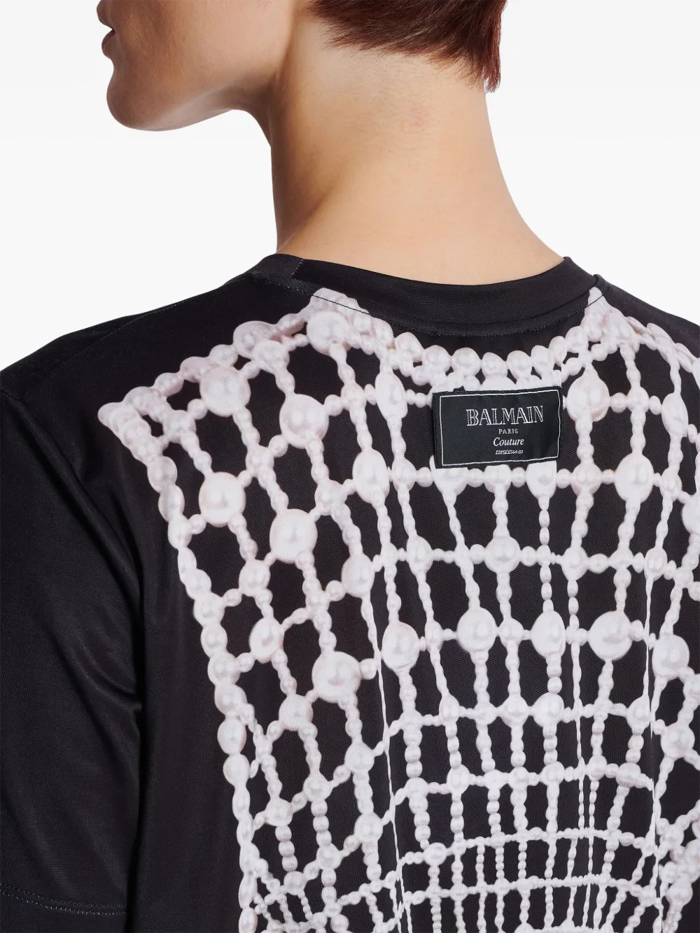 Balmain Trompe l'oeil-print T-shirt | Black | FARFETCH HK