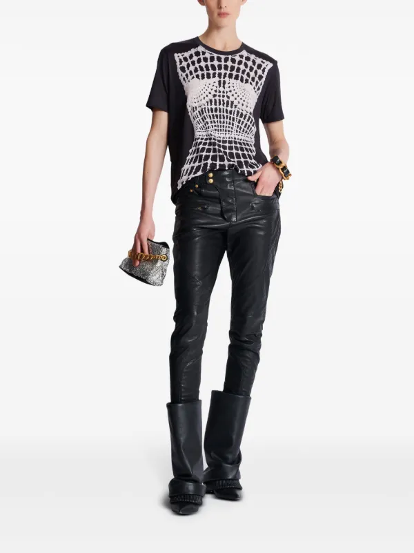 Tシャツ・カットソー BALMAIN Trompe l'oeil t-shirt Amazon.com: Balmain, Trompe L'oeil Jersey Crewneck T-Shirt