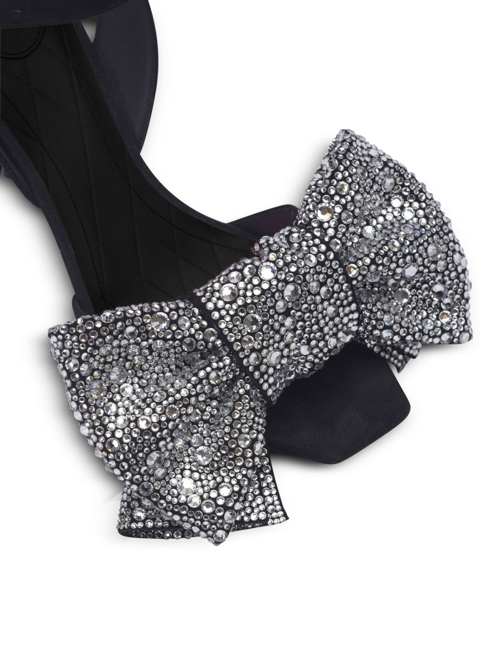 Balmain rhinestone bow sandals Women