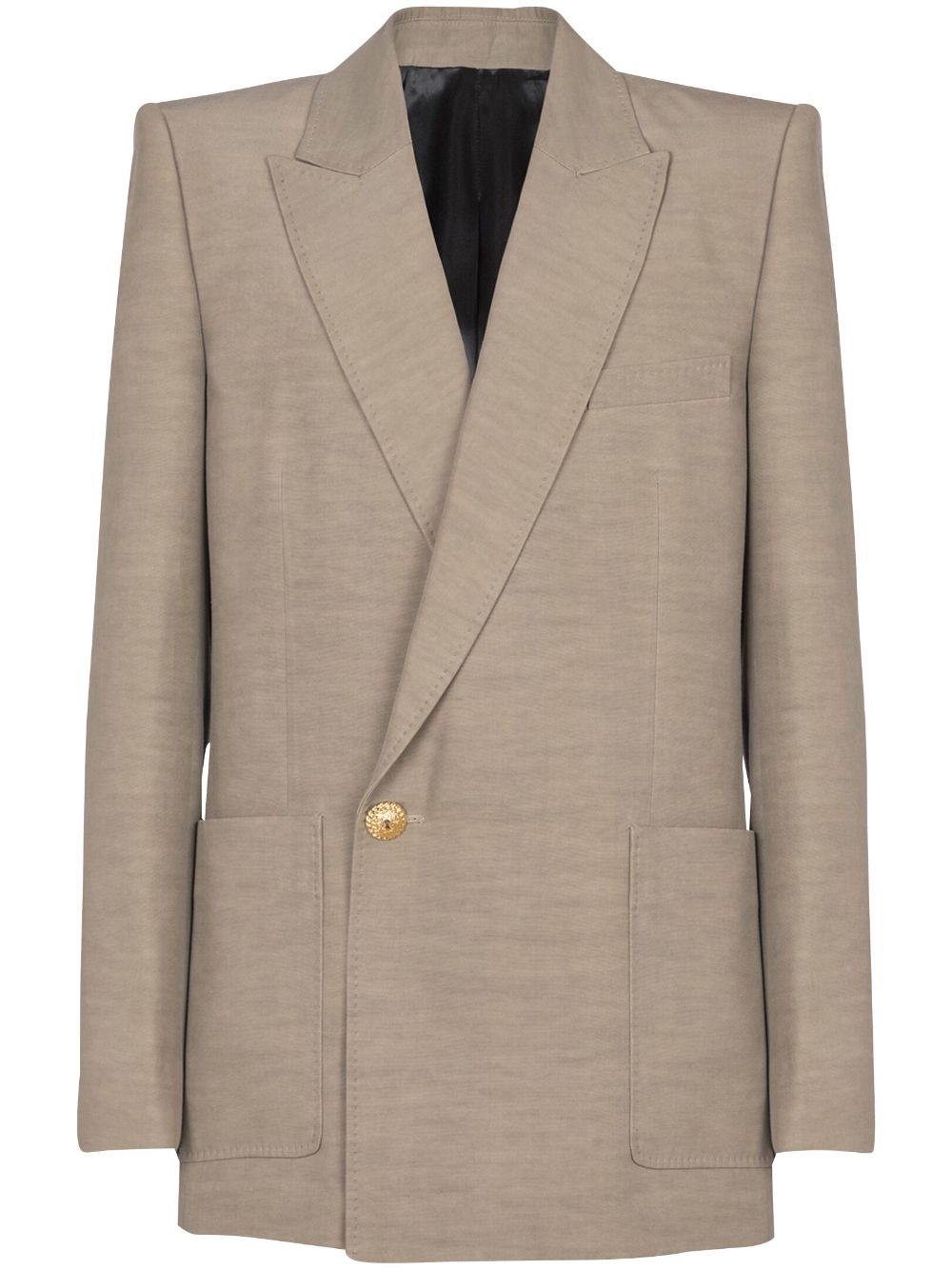 mélange-effect blazer