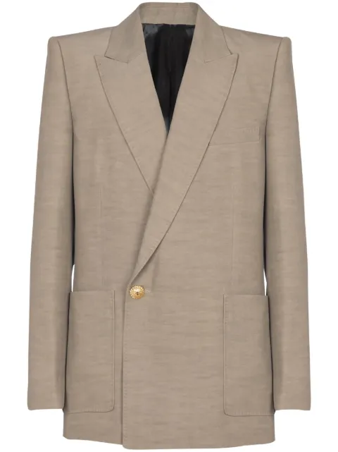 Balmain mélange-effect blazer