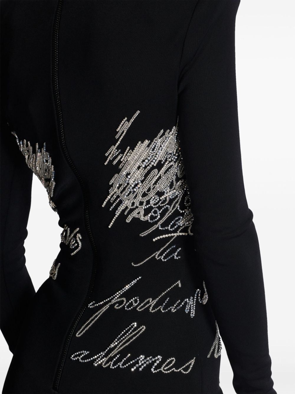 Balmain rhinestone-embellished mini dress Women