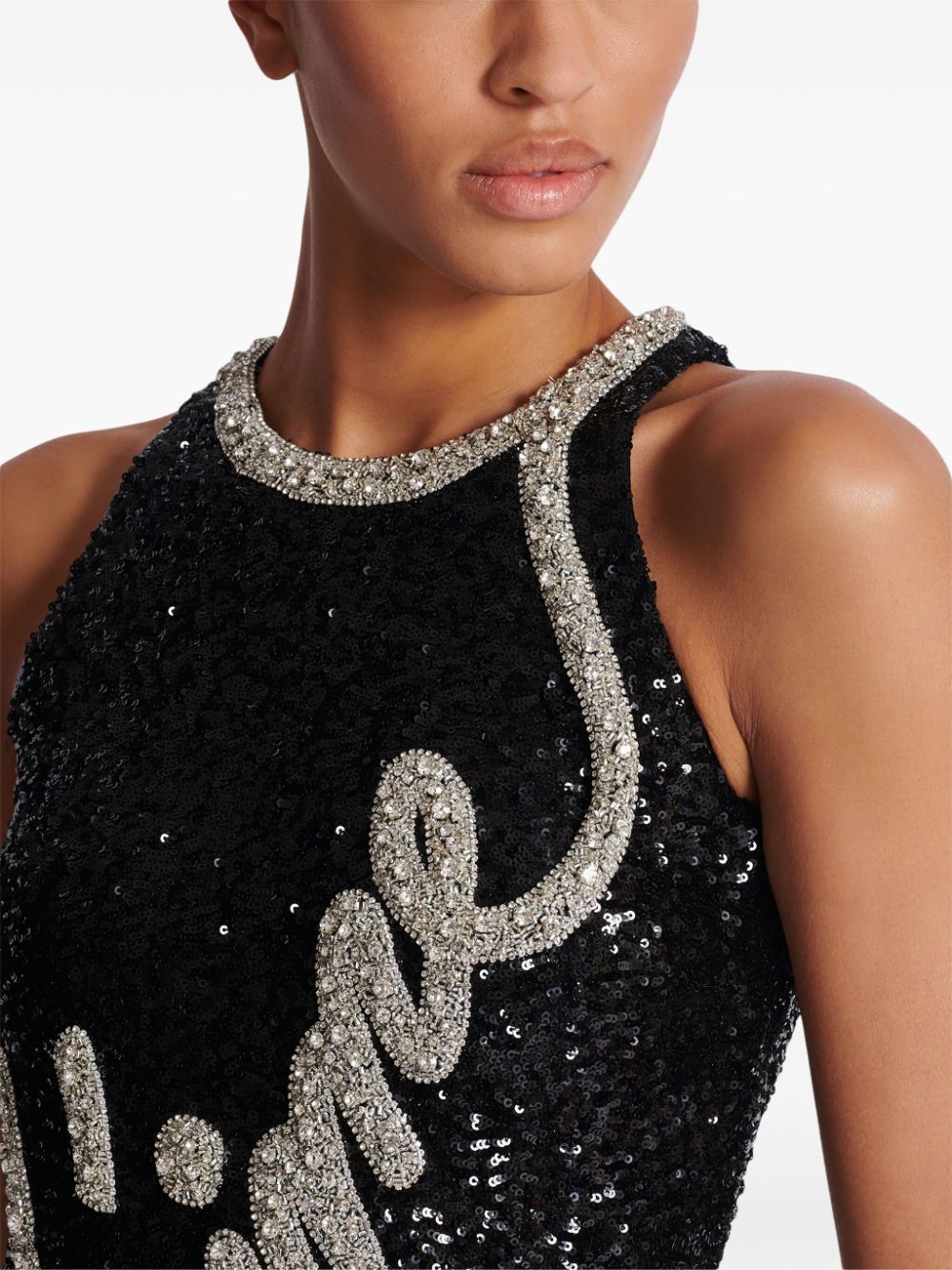 Balmain rhinestone-embellished gown Women