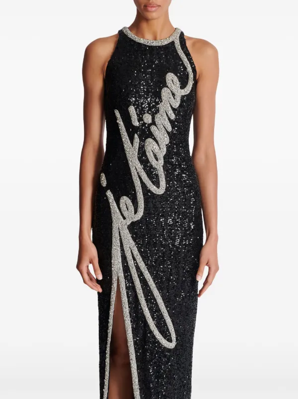売れ筋がひ贈り物！ Balmain rhinestone-embellished FARFETCH | Black | Gown アクセサリー