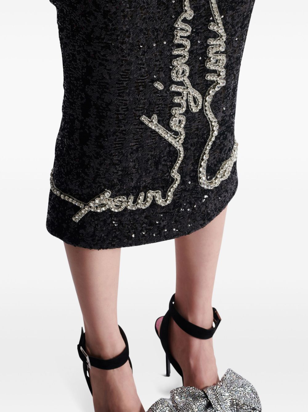 Cheap authentic goods GANNI sequin-embellished midi skirt Women