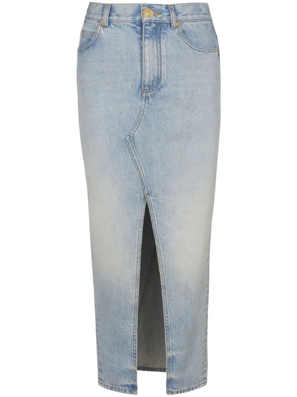 Balmain デニムスカート | ブルー | FARFETCH JP