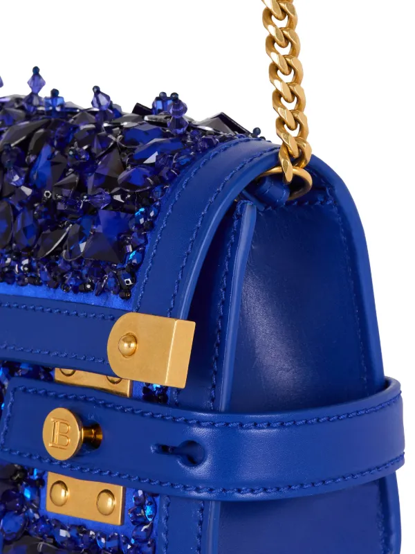【関税＆送料込み】Balmain Pouch B-Buzz 23 Balmain B-Buzz Pouch 23 ショルダーバッグ | ブルー | FARFETCH JP