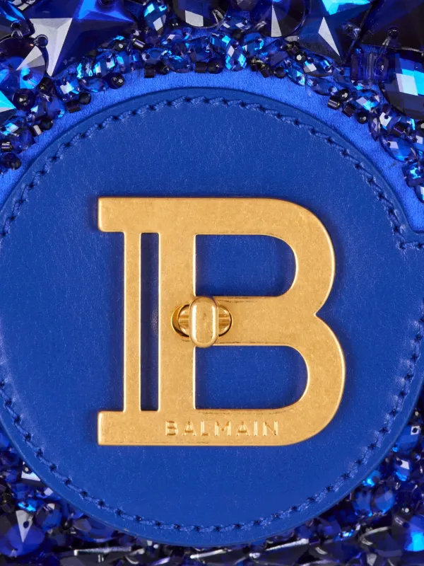 【関税＆送料込み】Balmain Pouch B-Buzz 23 B-Buzz Pouch 23 モノグラム ジャカードキャンバスとレザー製