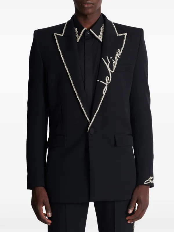 ✨BALMAIN✨バルマン✨シルク100%✨フェザー✨ブルーフォックス