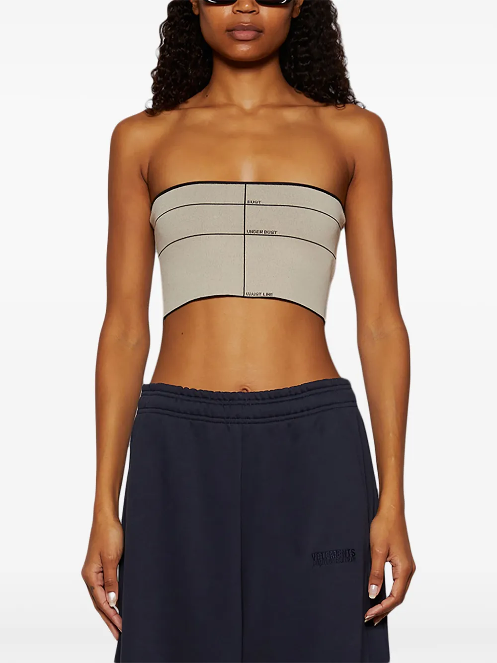 Vetements Knitted Top In Gray