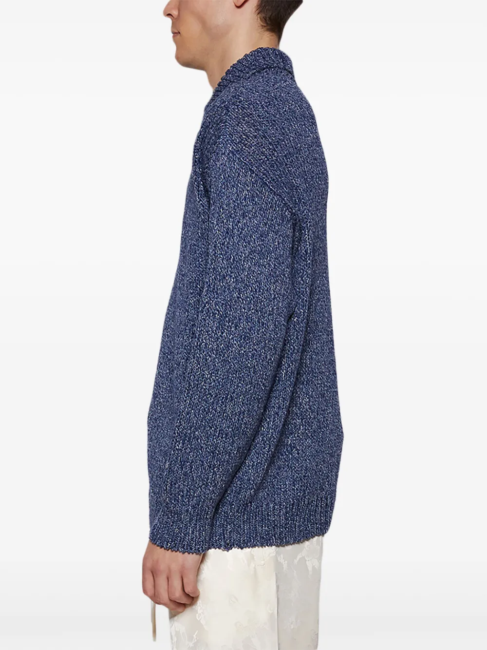 Bode Mélange Polo Shirt In Blue