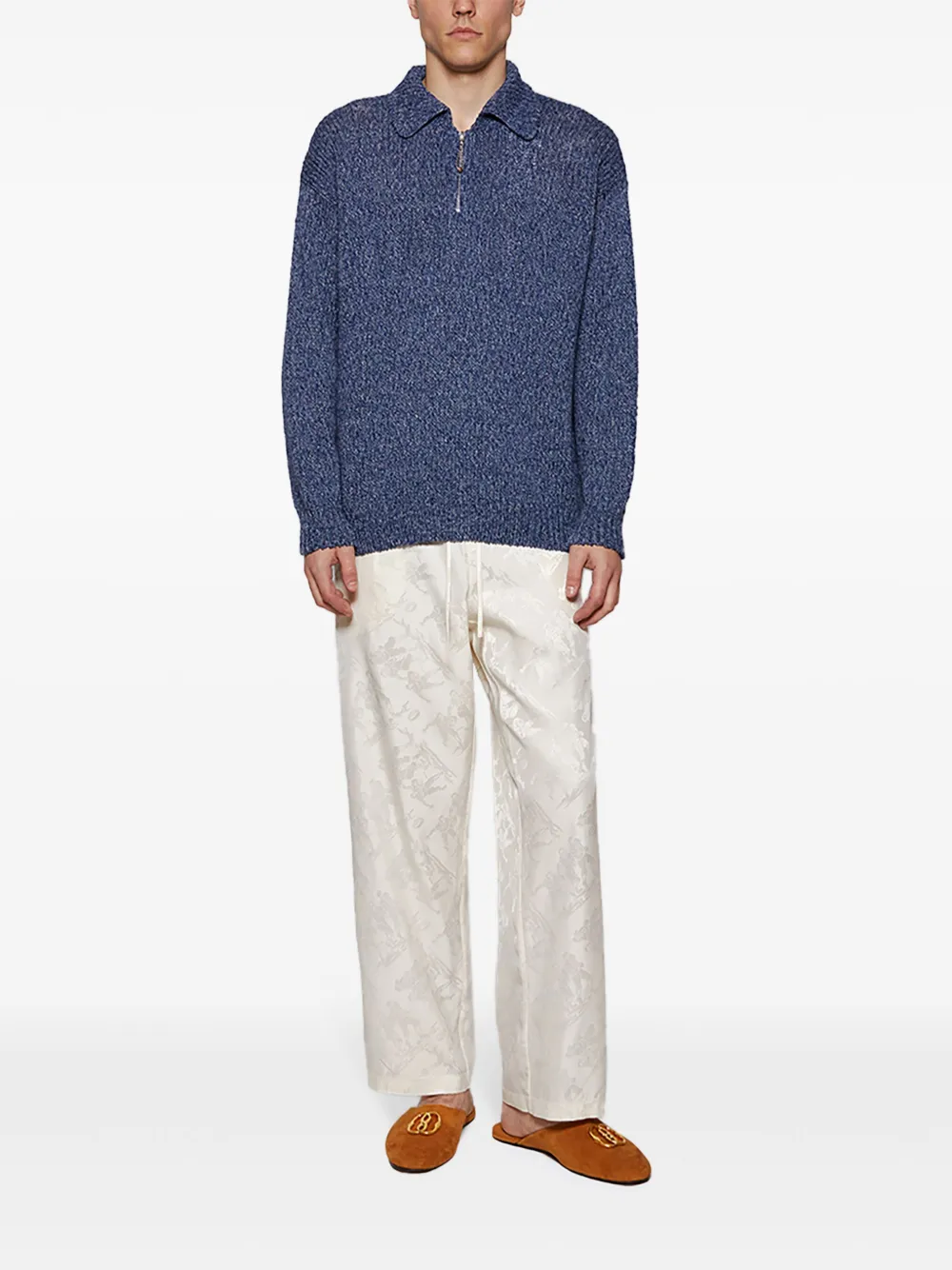 BODE Gemêleerd poloshirt - Blauw