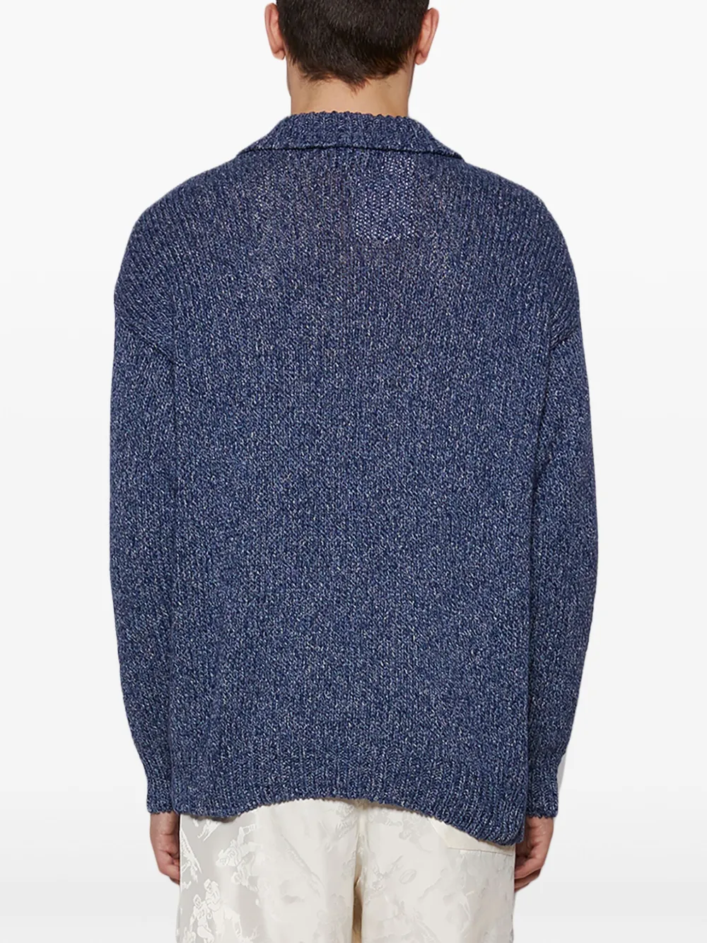 Bode Mélange Polo Shirt In Blue