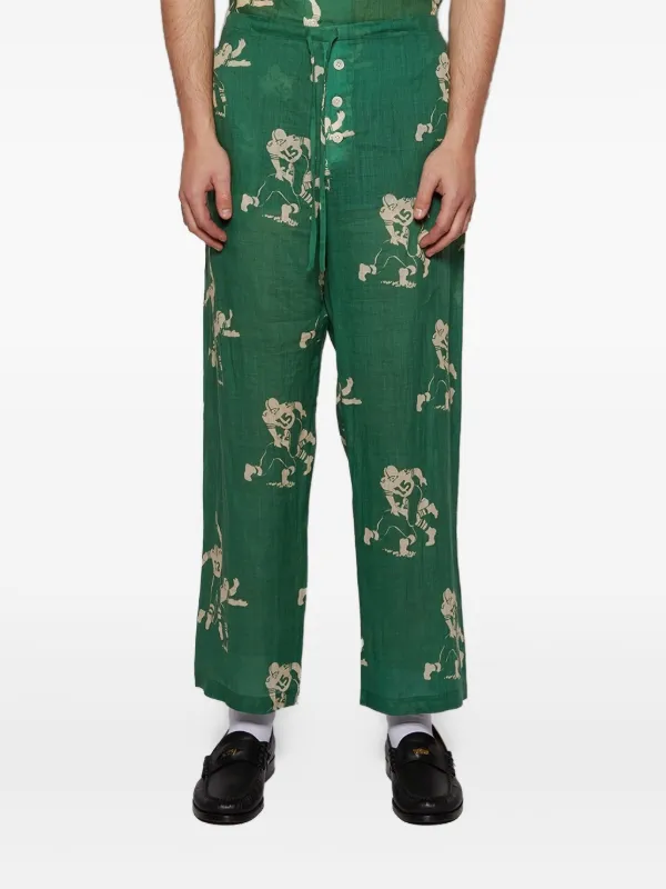 BODE プリント パンツ | グリーン | FARFETCH JP 