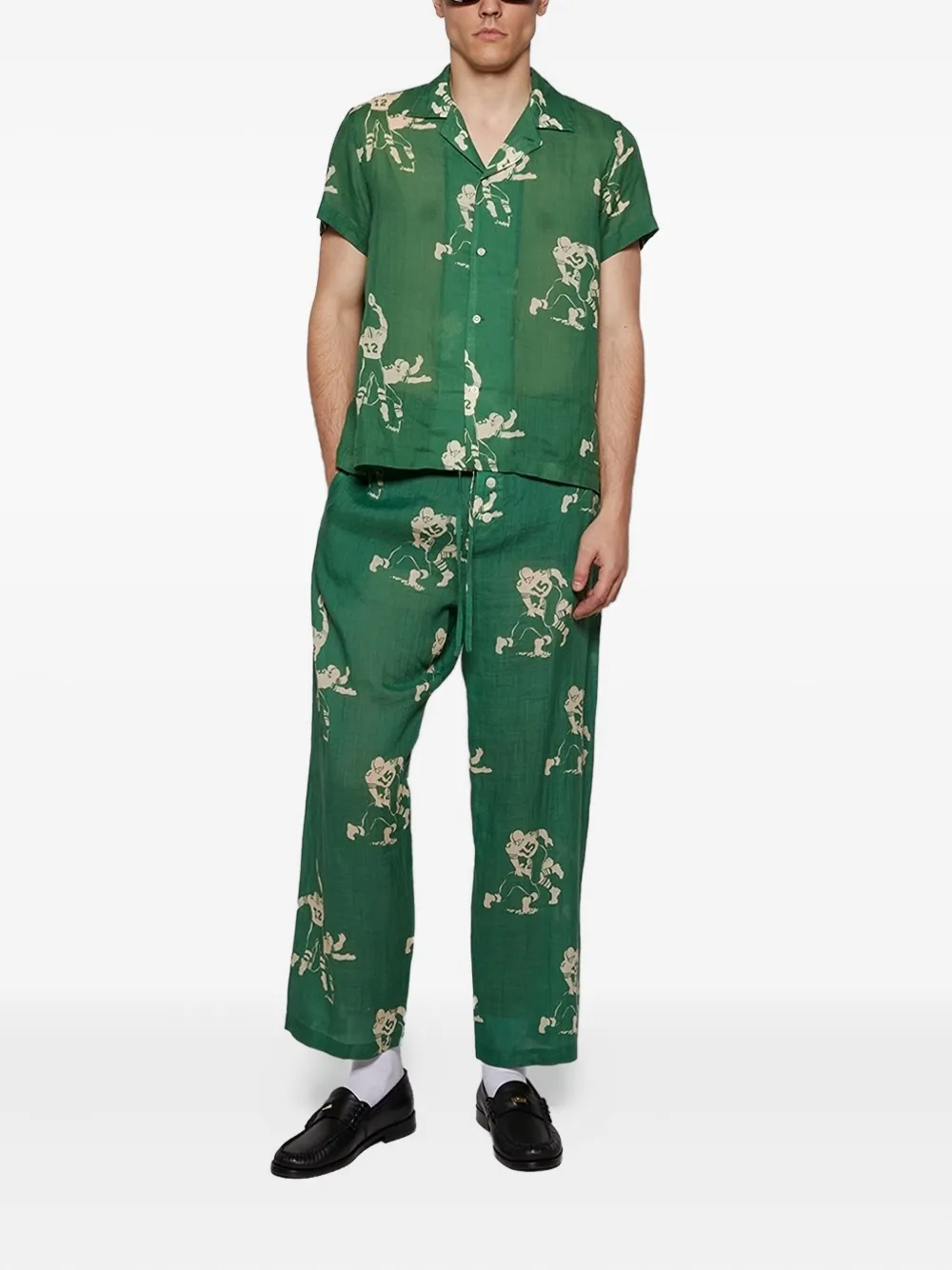 BODE football-print pajama trousers | Image 2