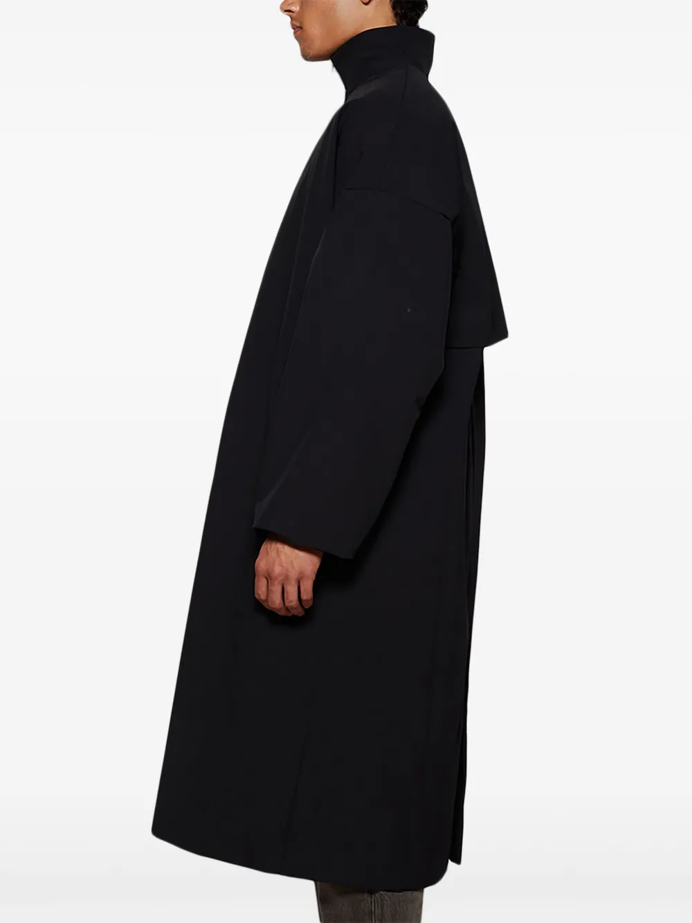 FEAR OF GOD ESSENTIALS high-neck Trench Coat | Black | FARFETCH
