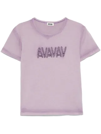avavav Tシャツ AVAVAV ロゴ Tシャツ | パープル | FARFETCH JP
