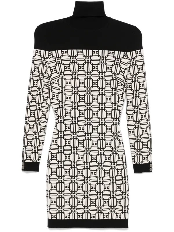 ELISABETTA FRANCHI / ロゴ ニットドレス