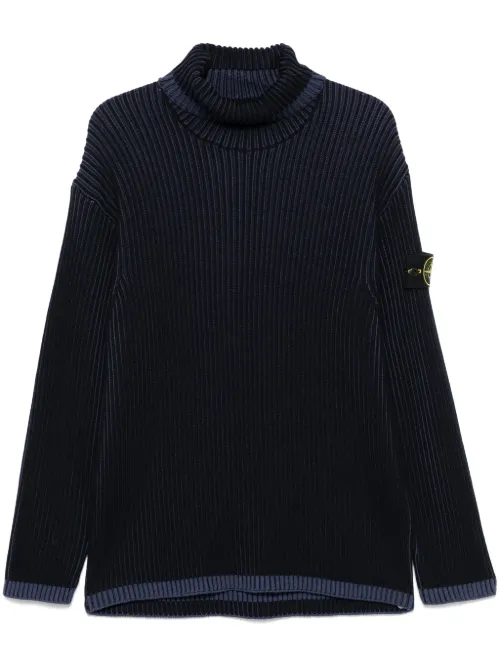 Stone Island pull nervuré - Bleu - Stone Island - Modalova