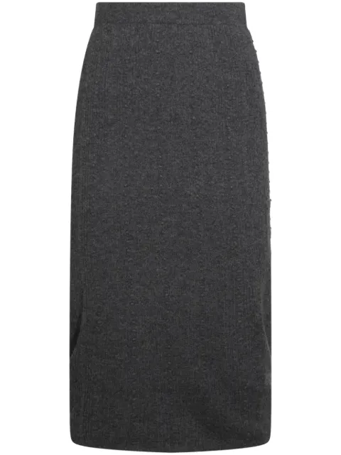 Fabiana Filippi Platinum bubble-stitch midi skirt
