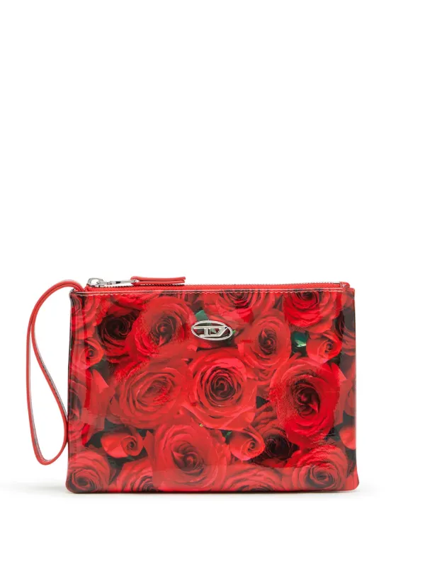 DIESEL☆ Play-Glossy clutch with print レッド Women's Play-Glossy clutch with print | Red | Diesel
