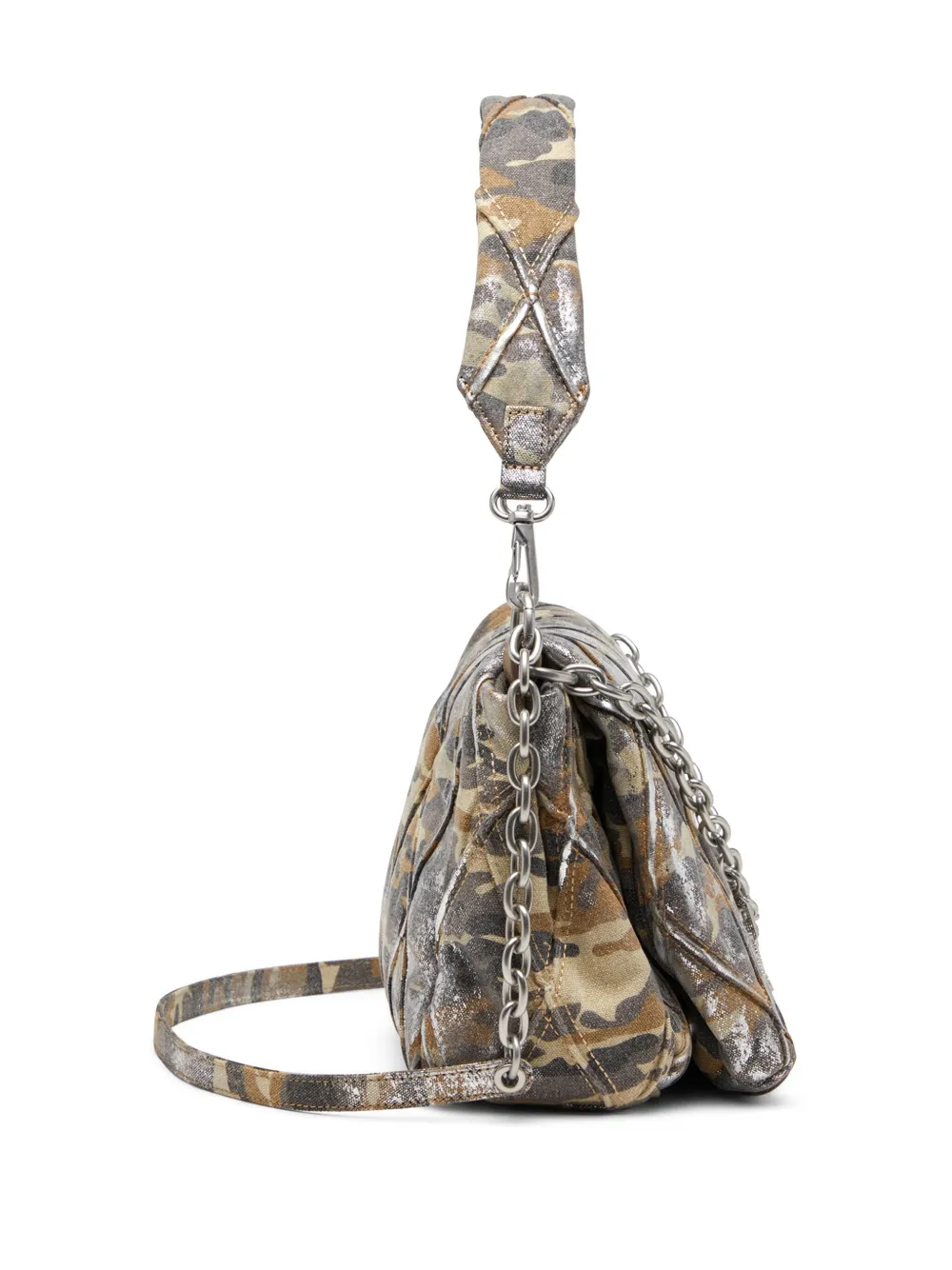 Shop Diesel Charm-d Shoulder Bag In Brown