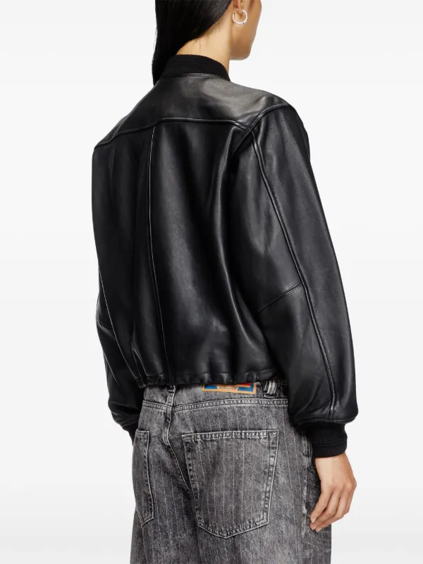 Diesel L-Ilyan Leather Jacket | Black | FARFETCH ZA