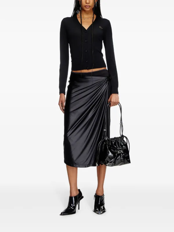 Diesel Cardigan M-Alima De Tricô | Preto | FARFETCH BR