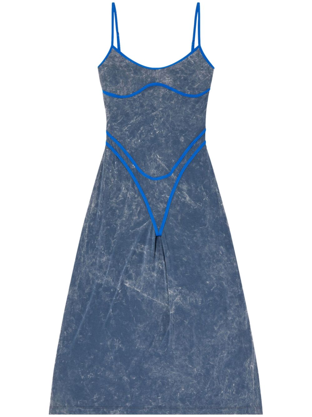 Diesel D-wow Midi Dress In Blue