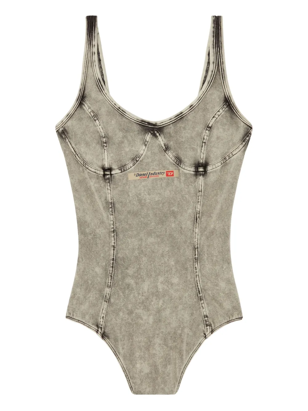 Diesel Body met denim-effect Grijs