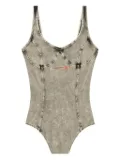 Diesel denim-effect bodysuit - Grey