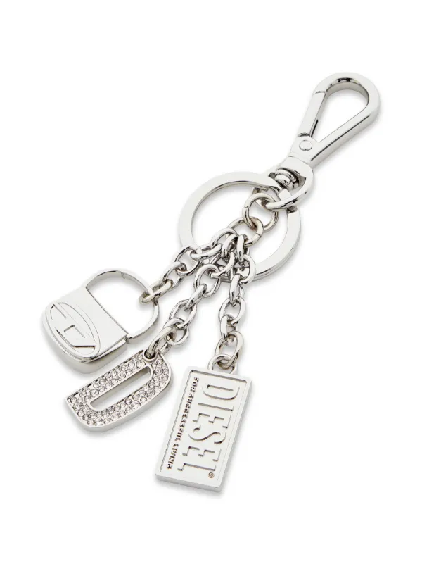 【DIESEL】1DR Charm Keyring Silver Diesel 1Dr Charm Keyring | Silver | FARFETCH BN
