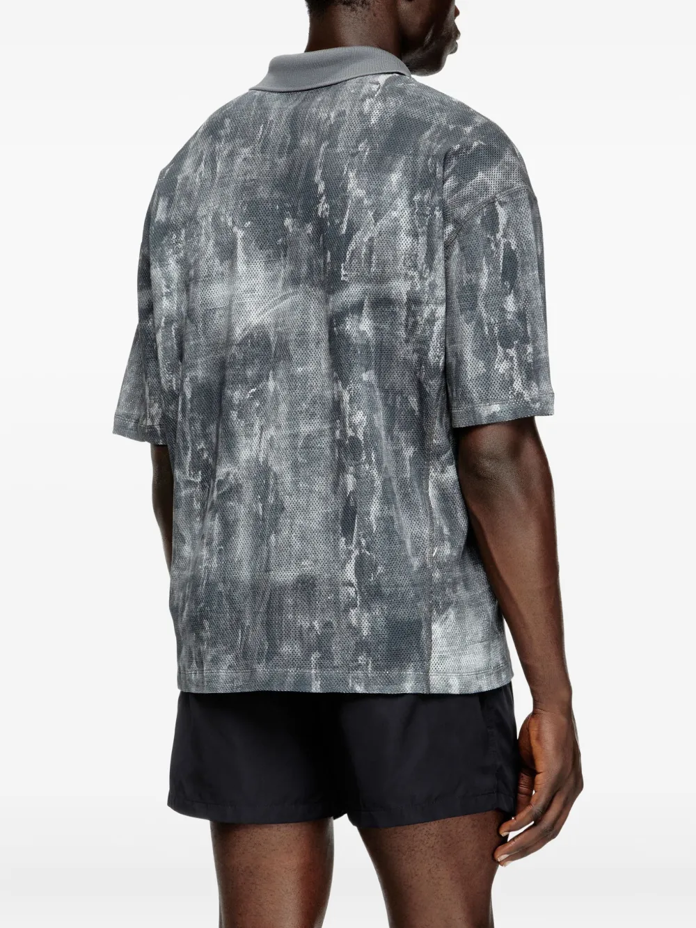 Diesel Timothe poloshirt met logoprint Zwart