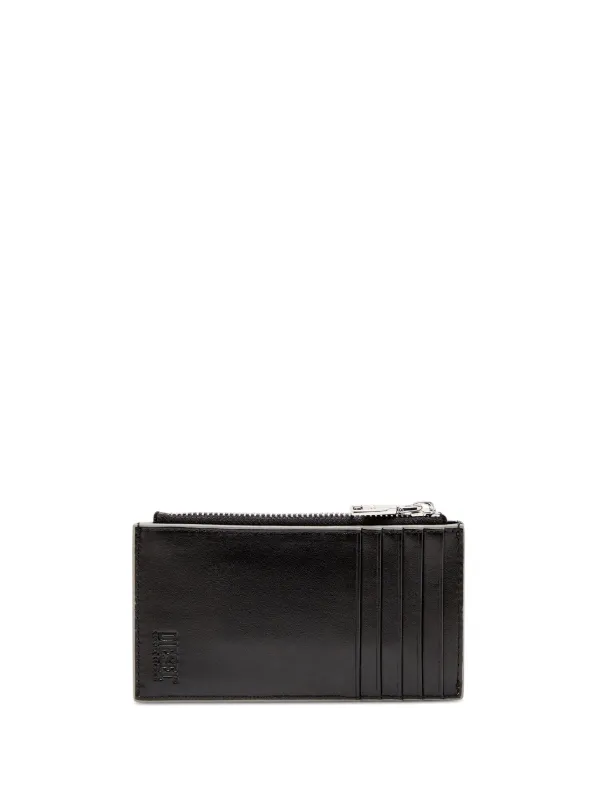 DIESEL 1dr Card Holder I ブラック Men's Leather card holder with embossed logo | Diesel