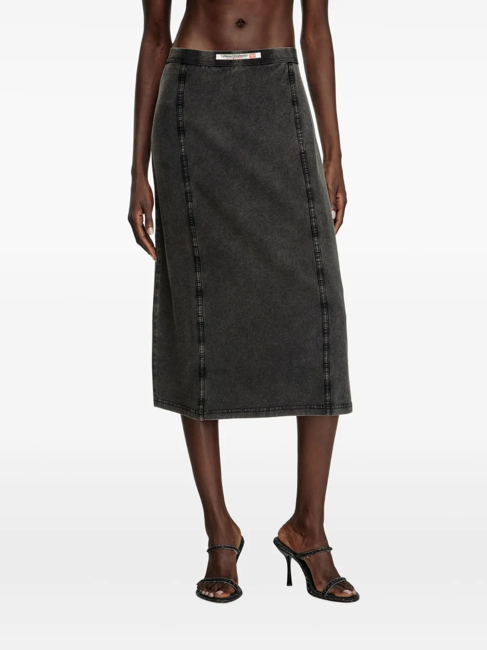 Diesel O-Allegra denim rok Zwart