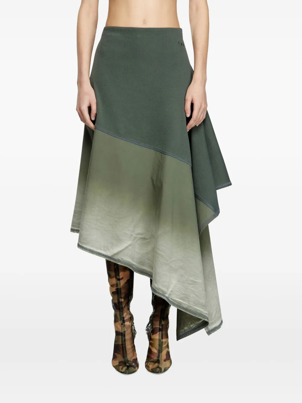 Diesel O-Marta asymmetrische rok Groen