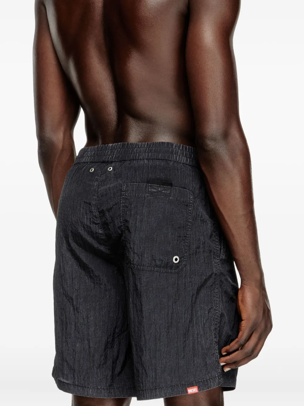Diesel Powel zwembroek met logoprint Zwart