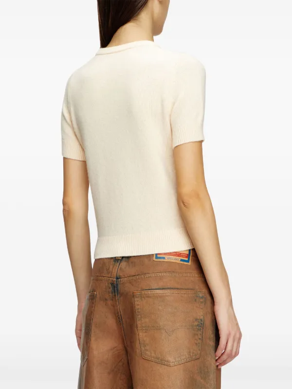 Diesel M-Argarin-SS Knitted Top | Neutrals | FARFETCH