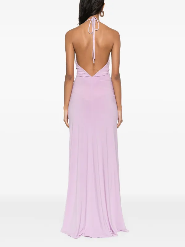 sachin and babi light blue dress Pure Lust Backless Draped Maxi Dress - Black