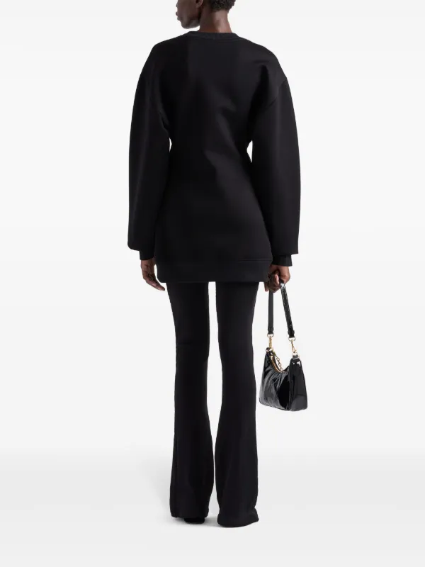 Prada Embossed Logo Sweatshirt | Black | FARFETCH