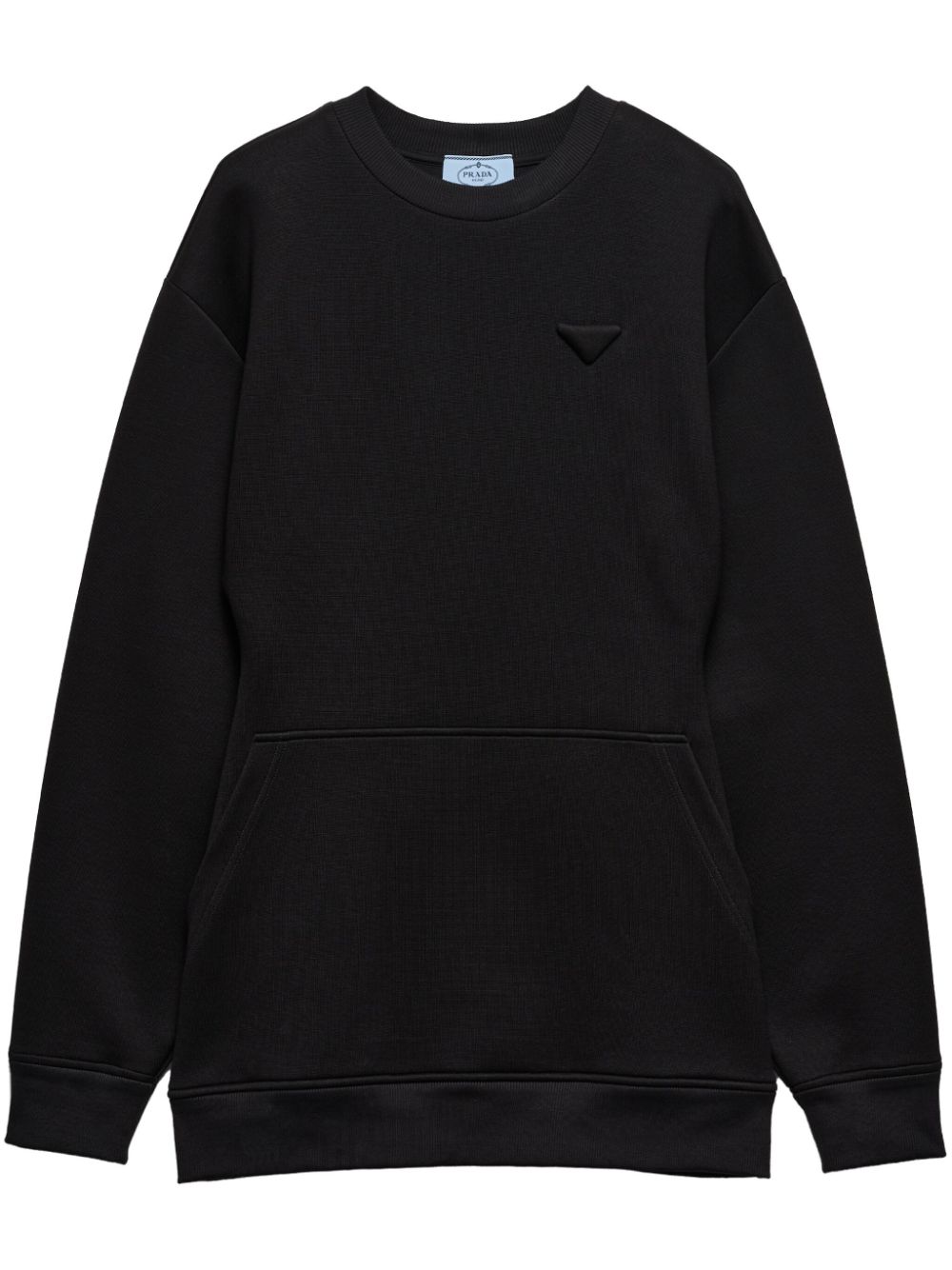 Prada Sweater met logo-reliëf Zwart