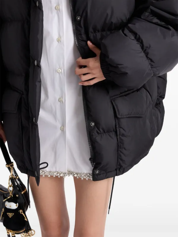 【PRADA】大人気☆トライアングルロゴ パデッドジャケット Prada トライアングルロゴ パデッドジャケット | ニュートラル