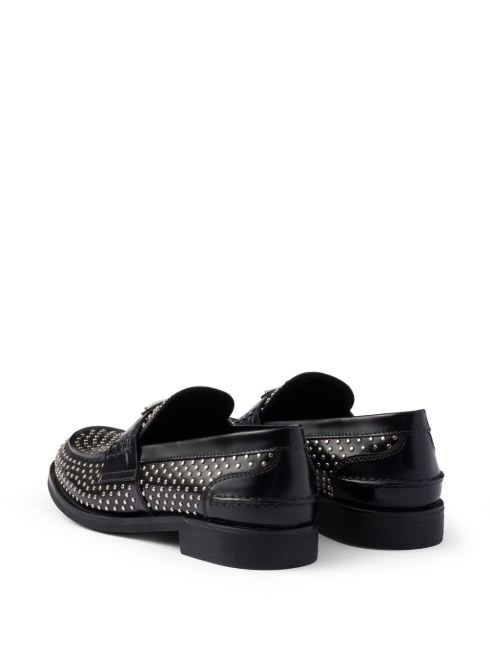 Prada Loafers verfraaid met studs Zwart